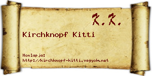 Kirchknopf Kitti névjegykártya